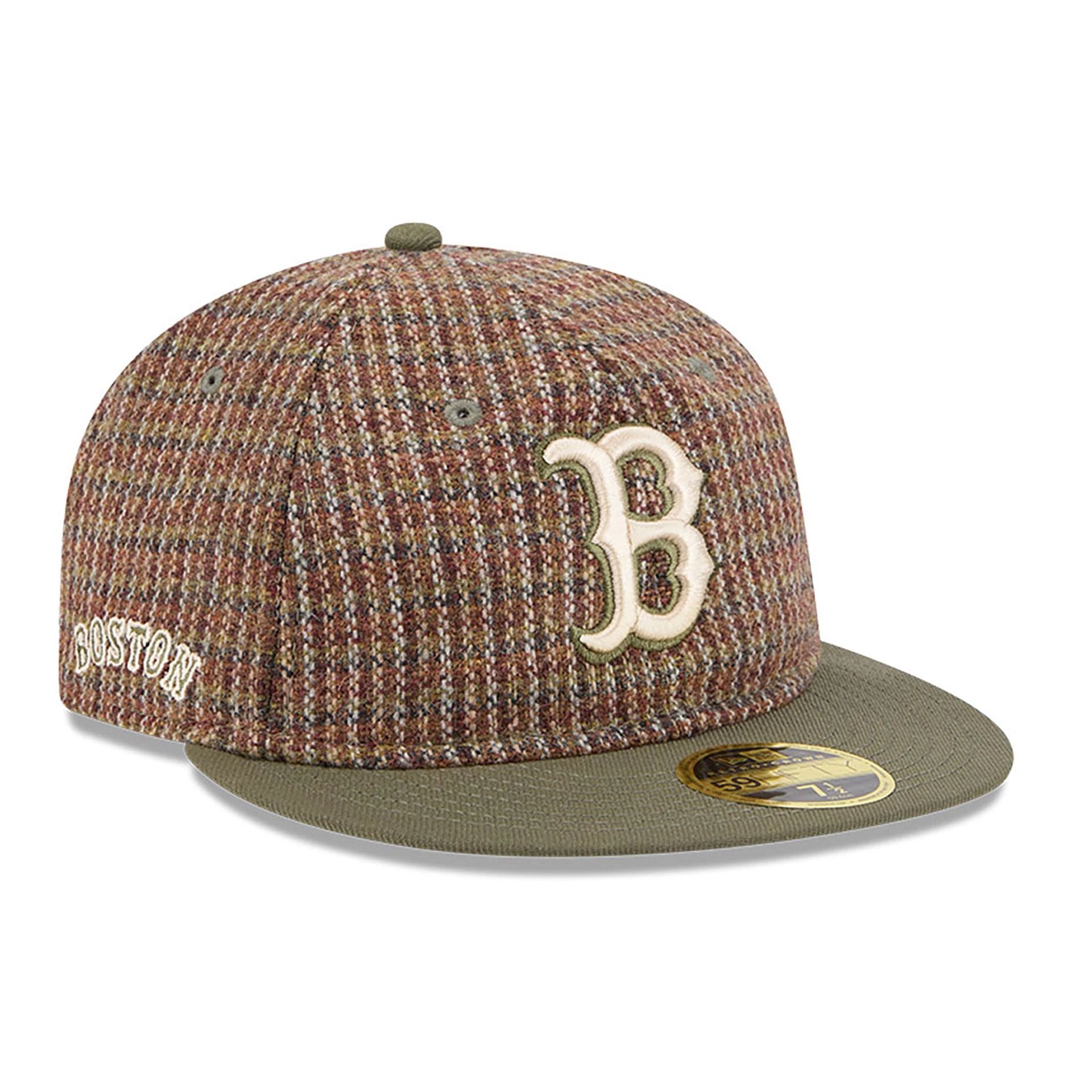 This is a Boston Red Sox Wool MLB Brown Retro Crown 59FIFTY Fitted Cap 1