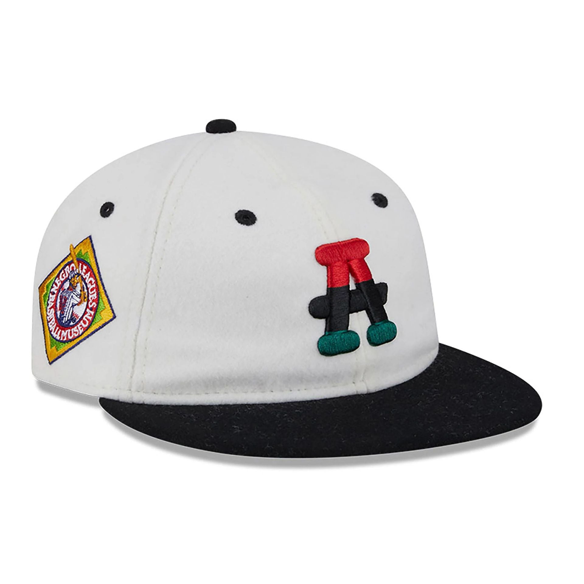 This is a Atlanta Black Crackers Tri-Colour Logo White Retro Crown 9FIFTY Strapback Adjustable Cap 1