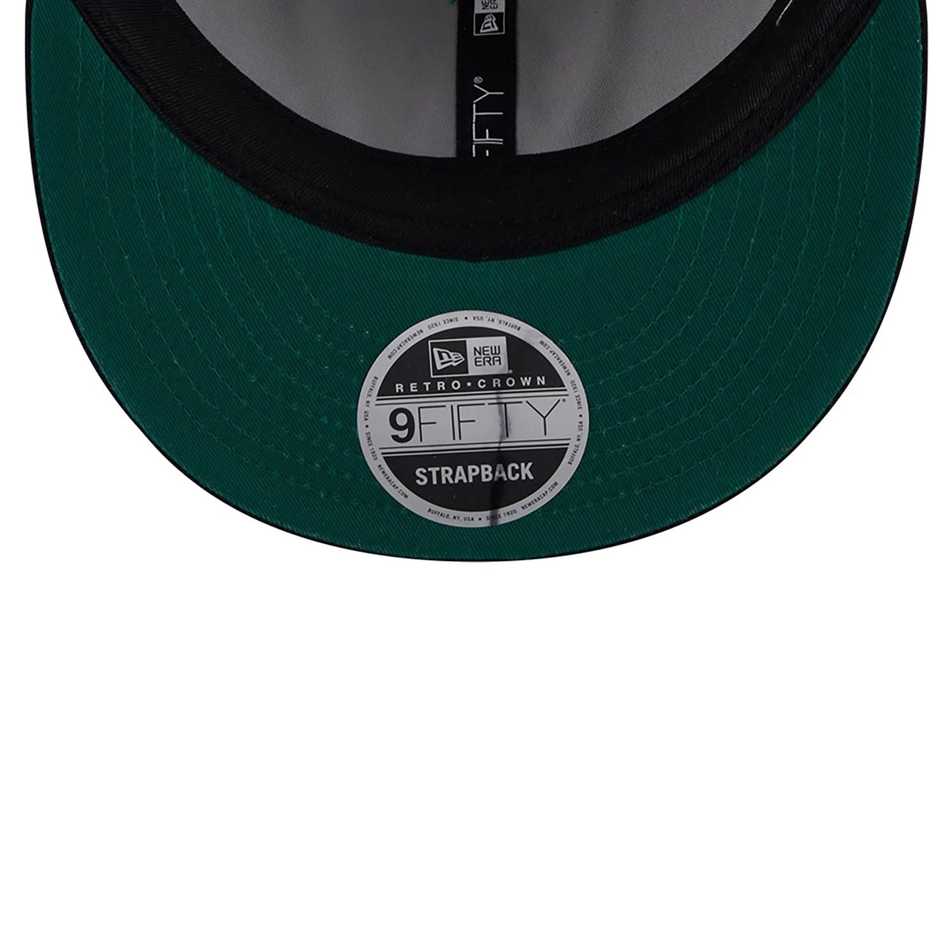 This is a Atlanta Black Crackers Tri-Colour Logo White Retro Crown 9FIFTY Strapback Adjustable Cap 2