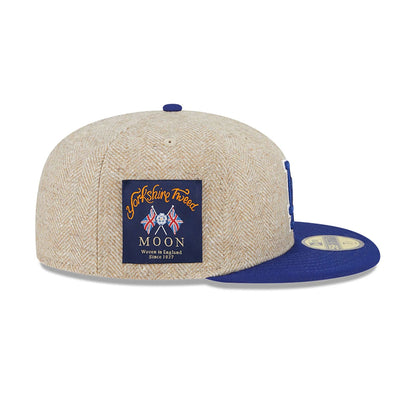 This is a LA Dodgers Herringbone Moon® Cream 59FIFTY Fitted Cap 6