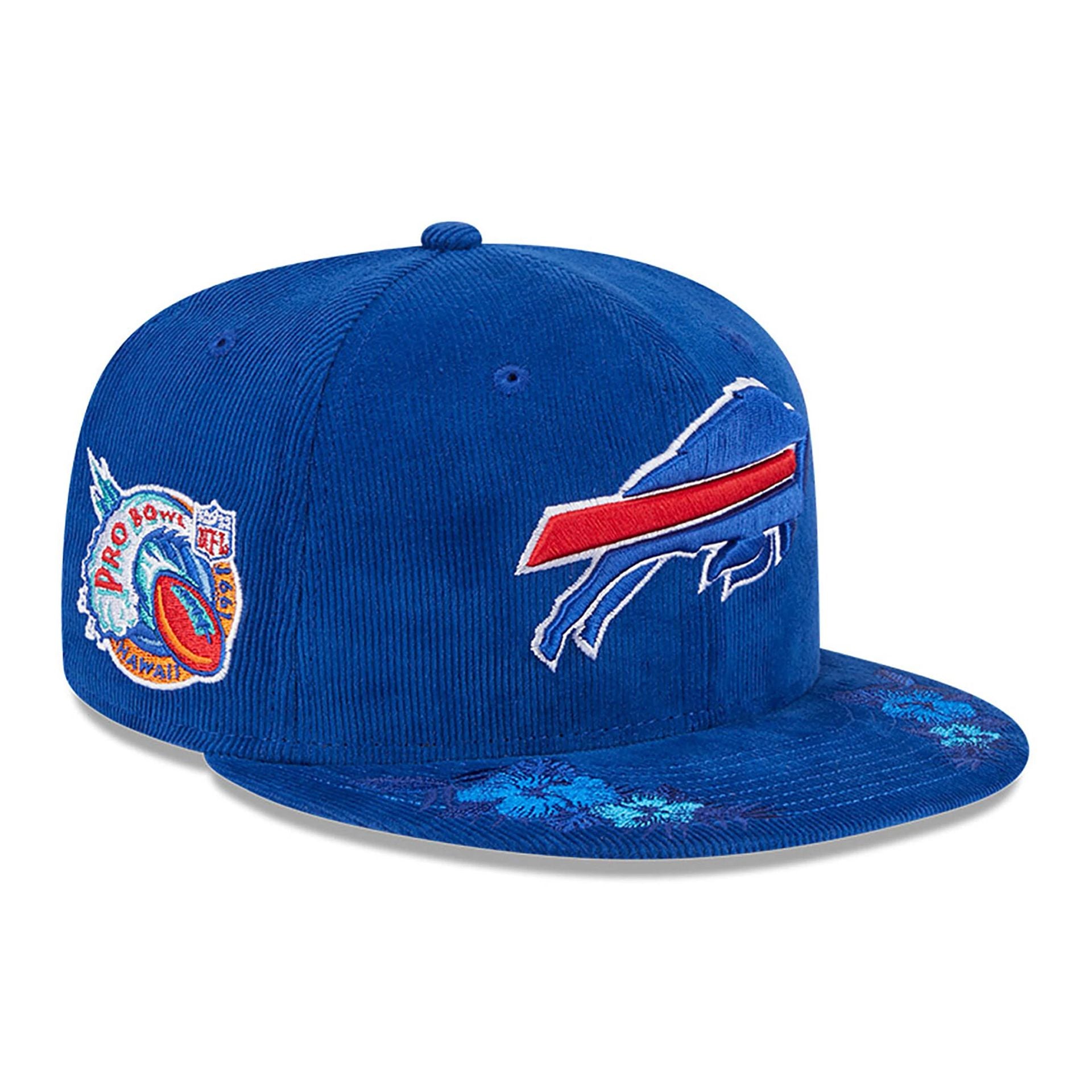 This is a Buffalo Bills Floral Cord Blue 59FIFTY Fitted Cap 1