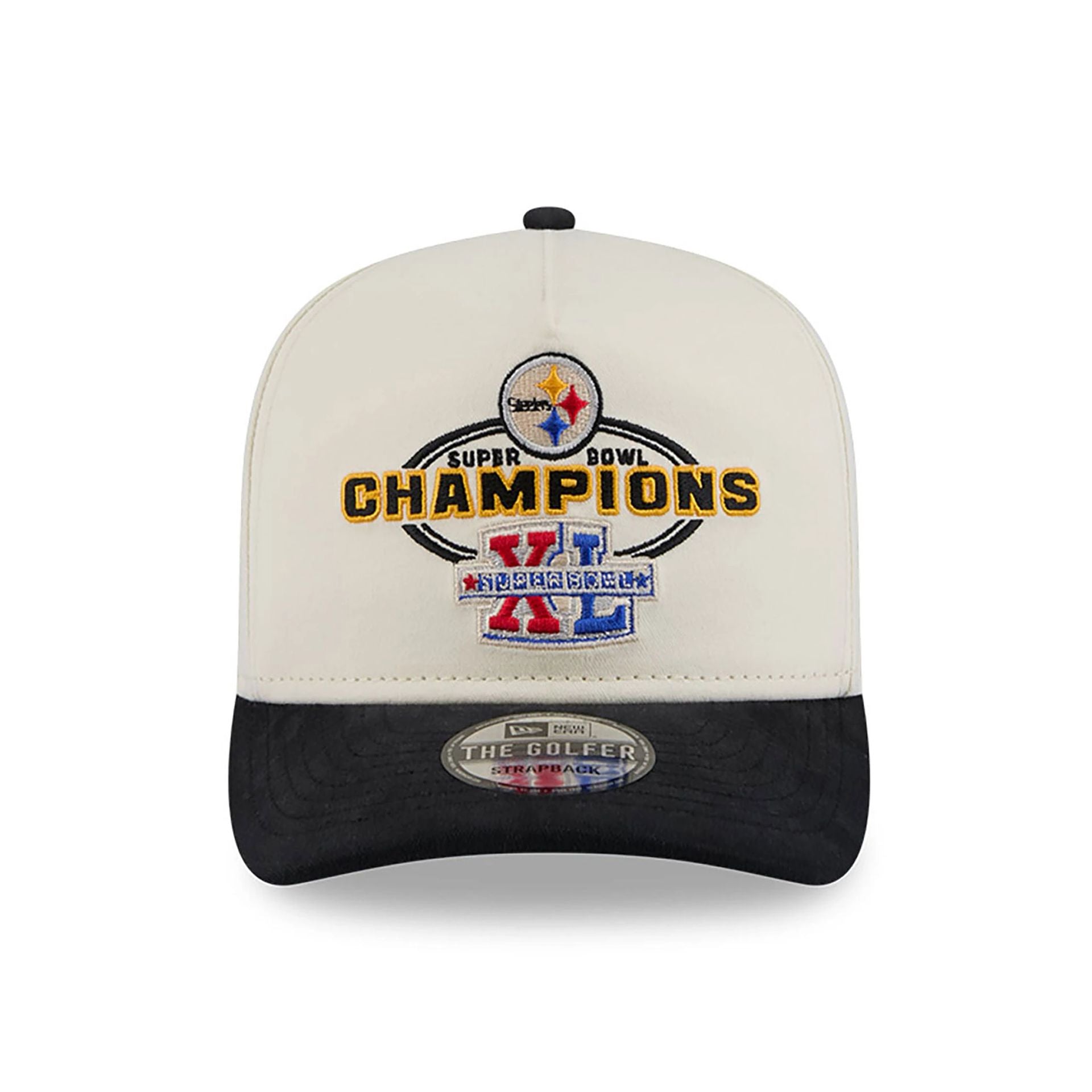 This is a Pittsburgh Steelers NFL Champions White Golfer Adjustable Cap 3