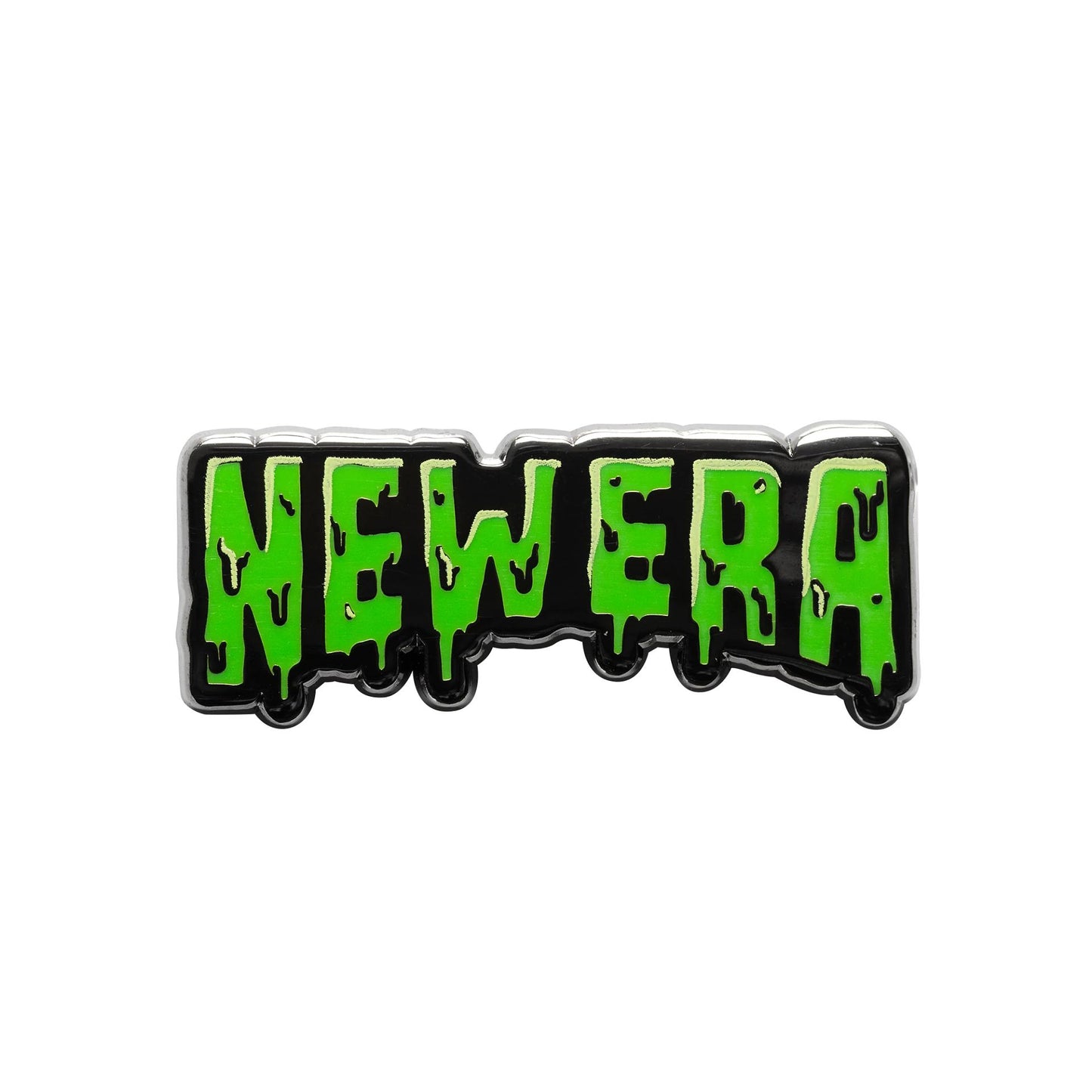 This is a New Era Halloween Slime Green Pin Badge 1