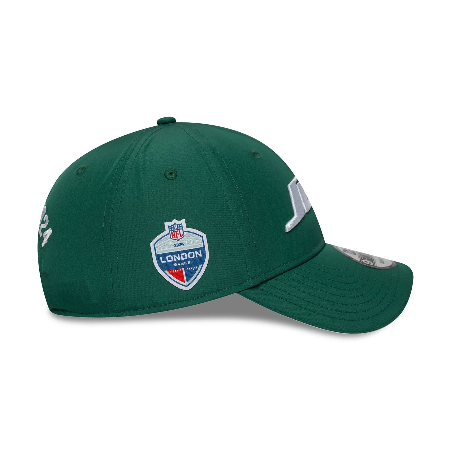 This is a New York Jets NFL International Series Games London 2024 Green 9FORTY Adjustable Cap 6