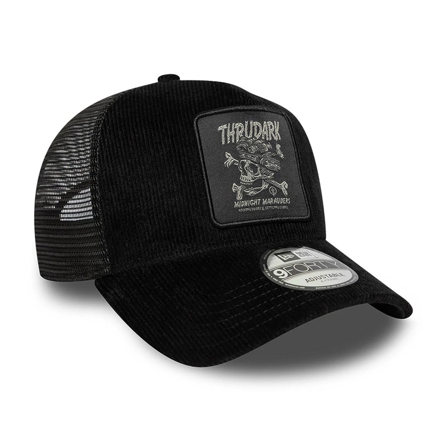 This is a ThruDark x New Era Artist Black 9FORTY A-Frame Trucker Adjustable Cap 3