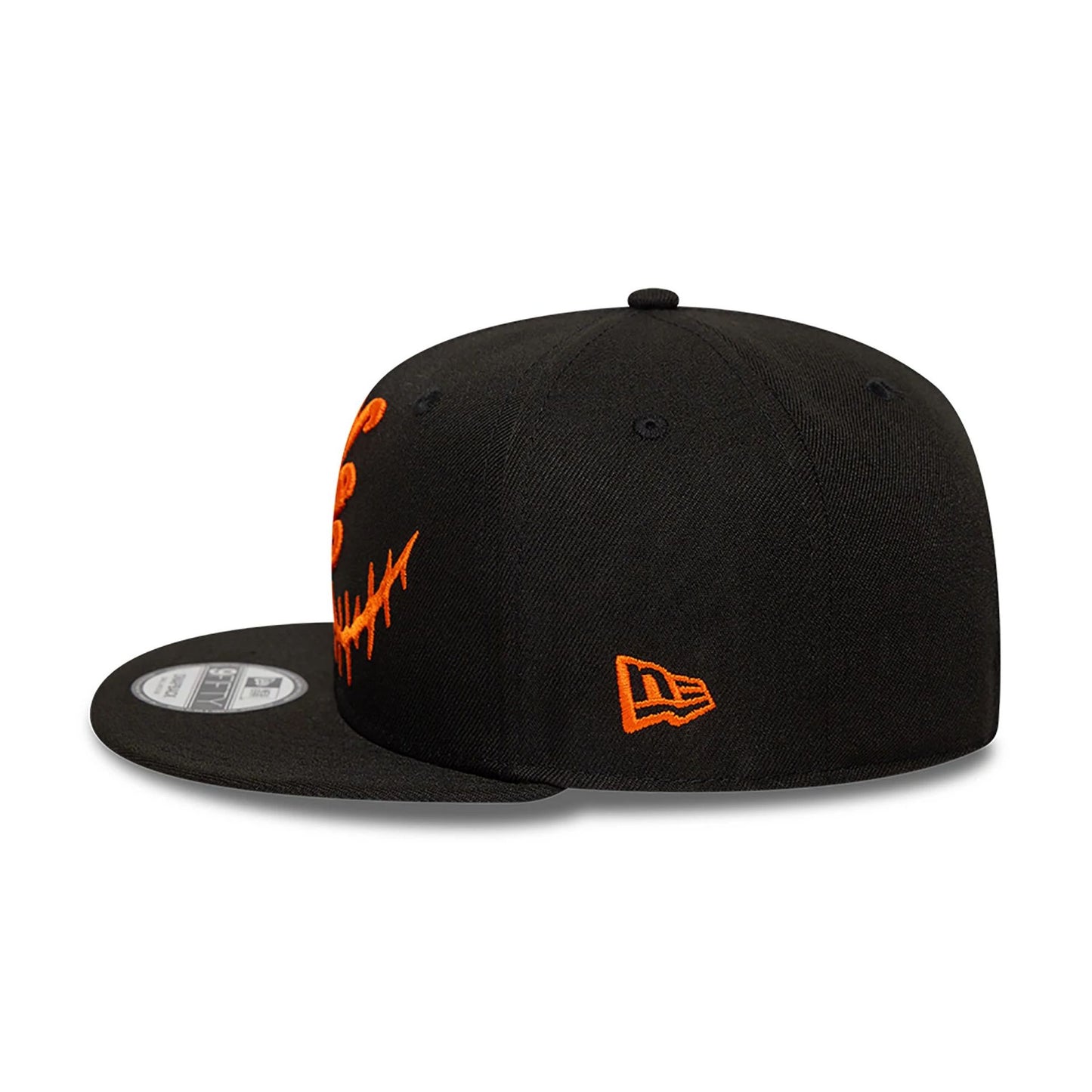 This is a New Era Pumpkin Black 9FIFTY Snapback Cap 7