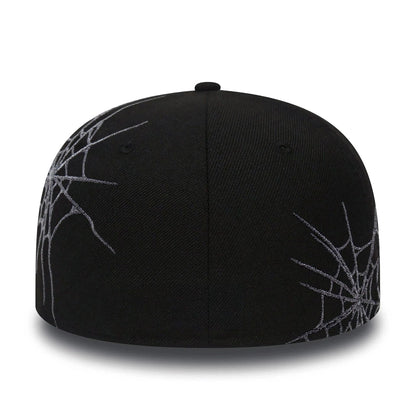 This is a New Era Halloween Spider Web Black 59FIFTY Fitted Cap 4