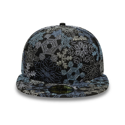 This is a New Era Winter All Over Print Black 59FIFTY Fitted Cap 3