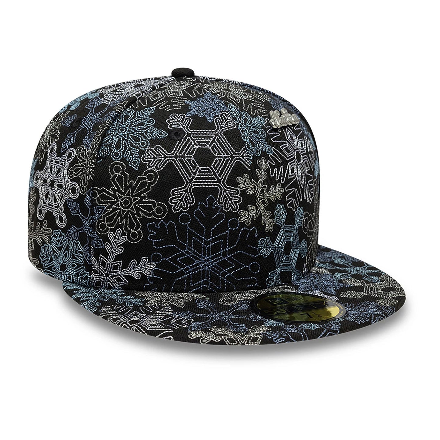 This is a New Era Winter All Over Print Black 59FIFTY Fitted Cap 4