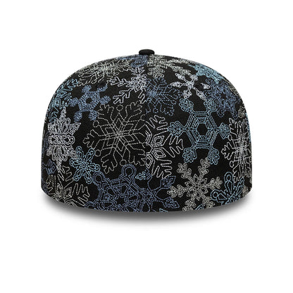 This is a New Era Winter All Over Print Black 59FIFTY Fitted Cap 5