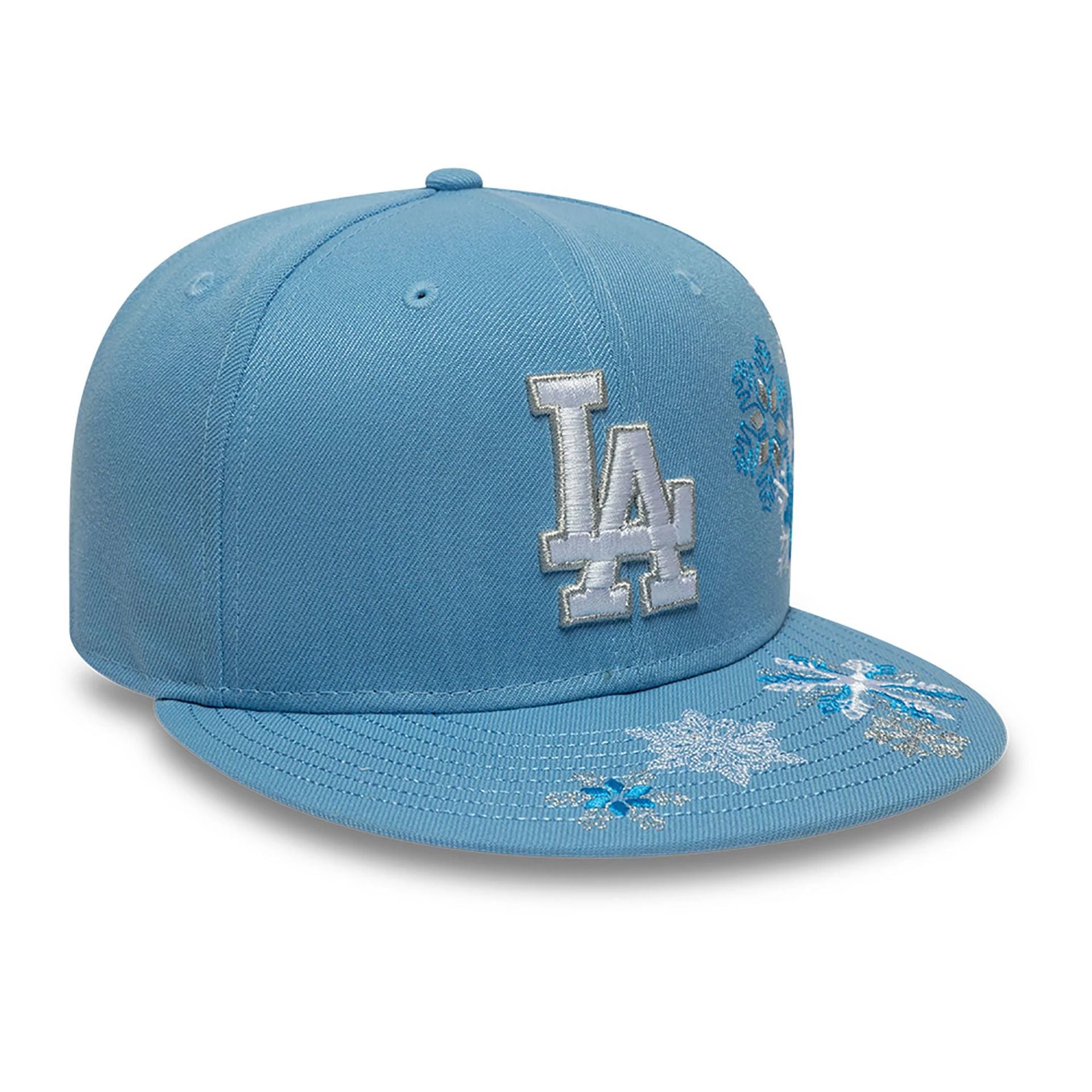 This is a LA Dodgers Winter Pastel Blue 59FIFTY Fitted Cap 4