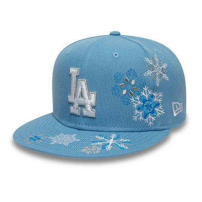 This is a LA Dodgers Winter Pastel Blue 59FIFTY Fitted Cap 1