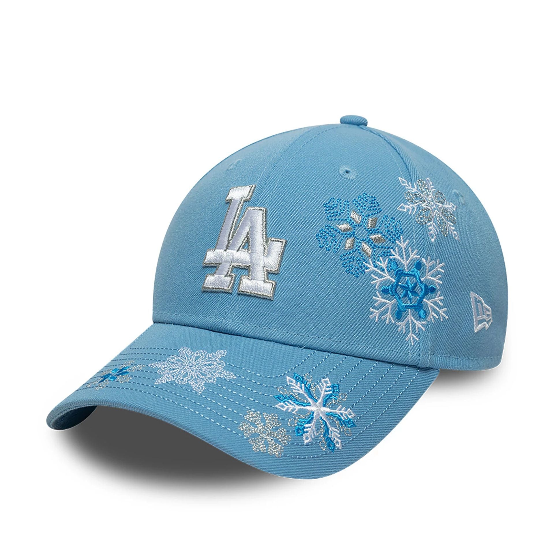 This is a LA Dodgers Winter Pastel Blue 9FORTY Adjustable Cap 1