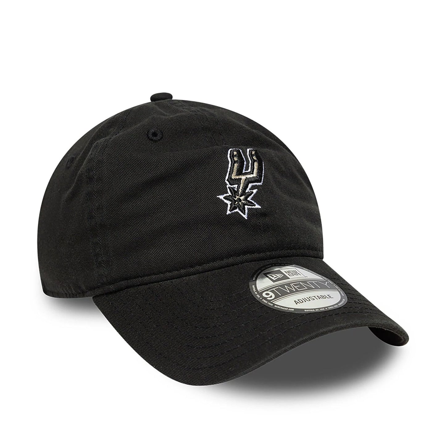 This is a San Antonio Spurs NBA Paris Games 2025 Black 9TWENTY Adjustable Cap 3