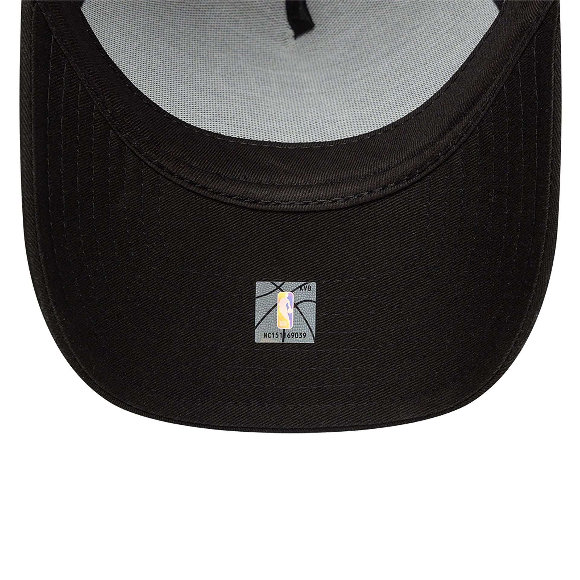 This is a San Antonio Spurs NBA Paris Games 2025 Black 9FORTY E-Frame Adjustable Cap 5