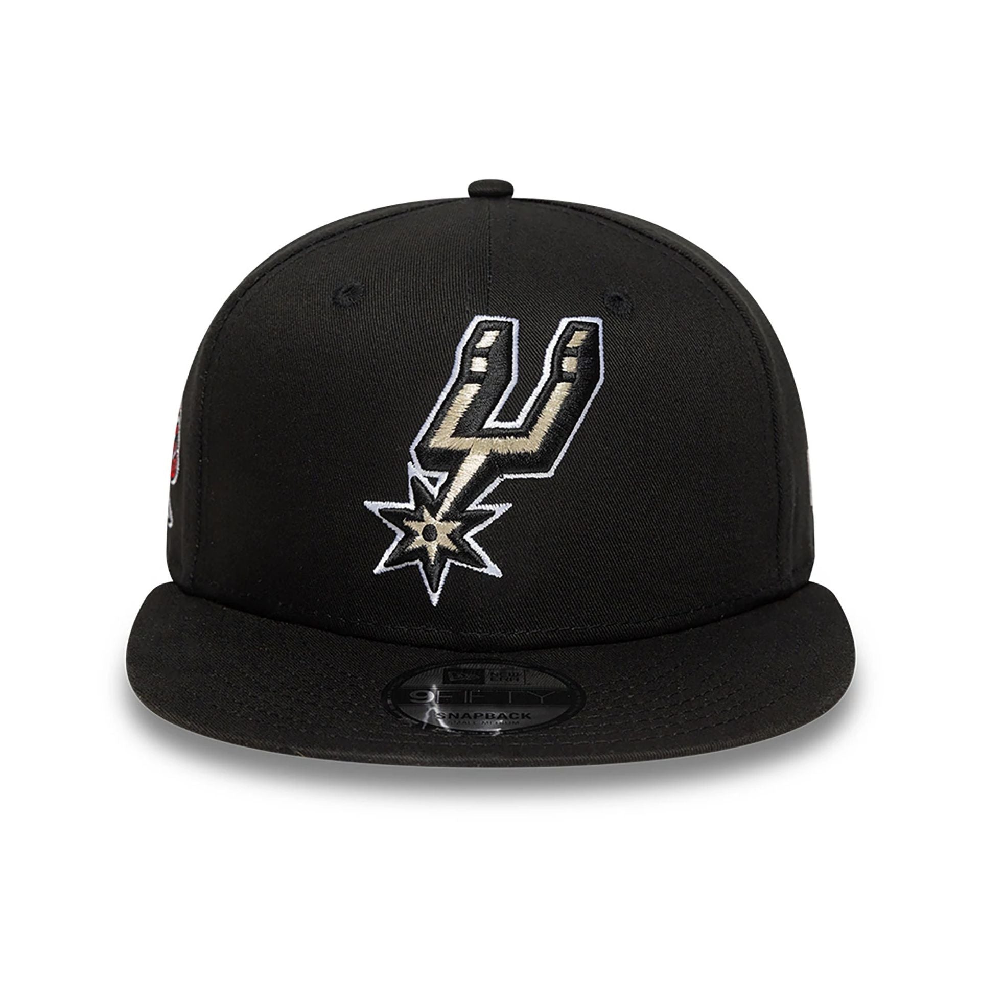 This is a San Antonio Spurs NBA Paris Games 2025 Black 9FIFTY Snapback Cap 2