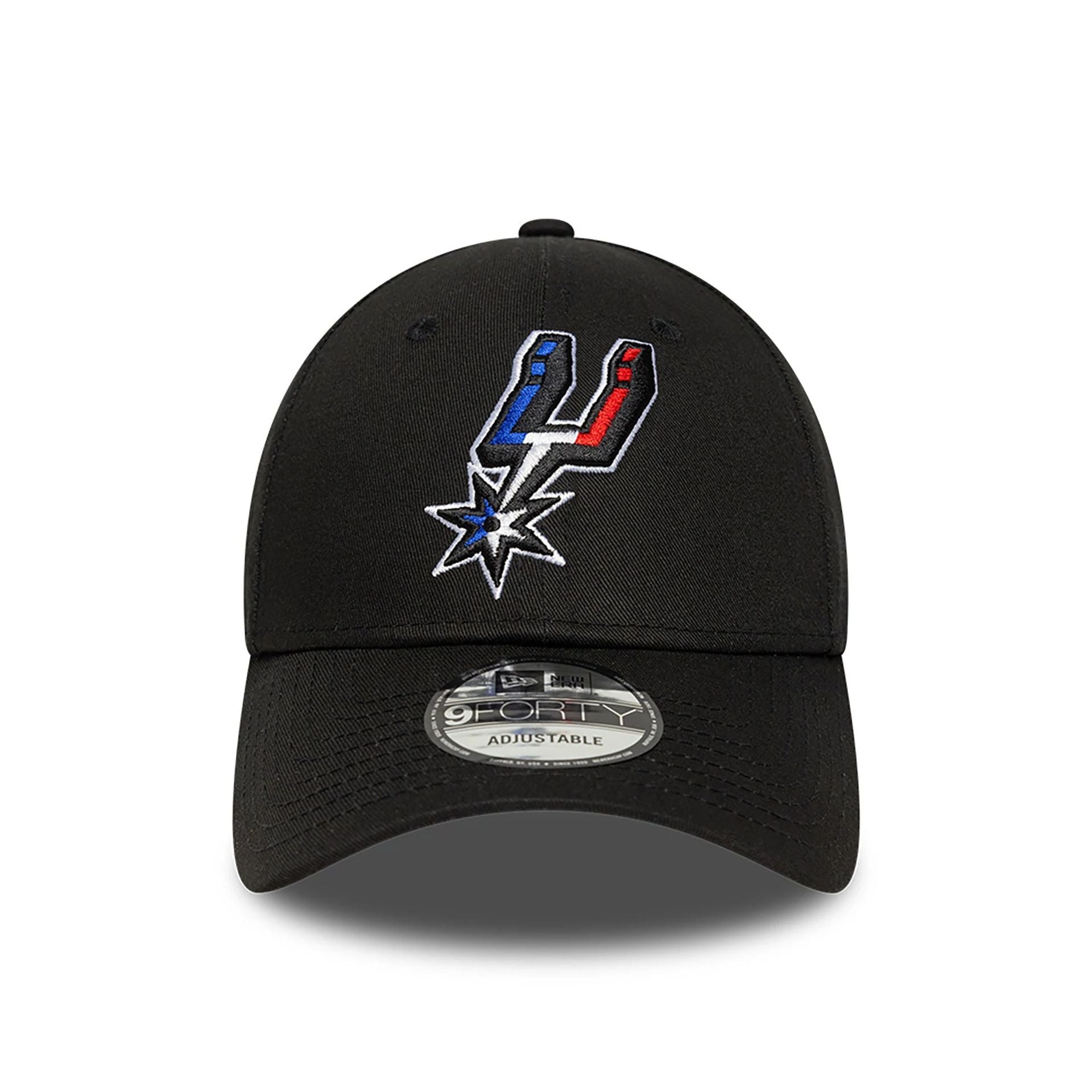 This is a San Antonio Spurs NBA Paris Games 2025 Black 9FORTY Adjustable Cap 2