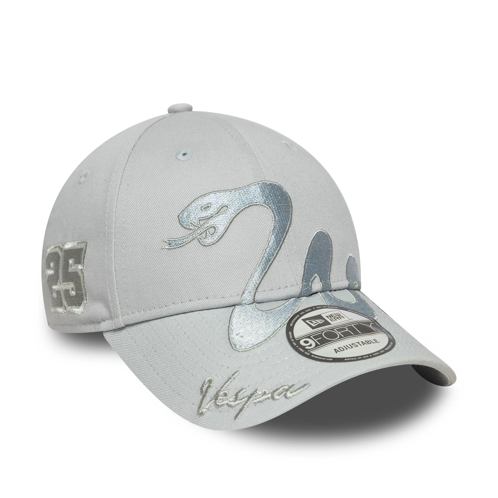 This is a Vespa Year Of The Snake Grey 9FORTY Adjustable Cap 1