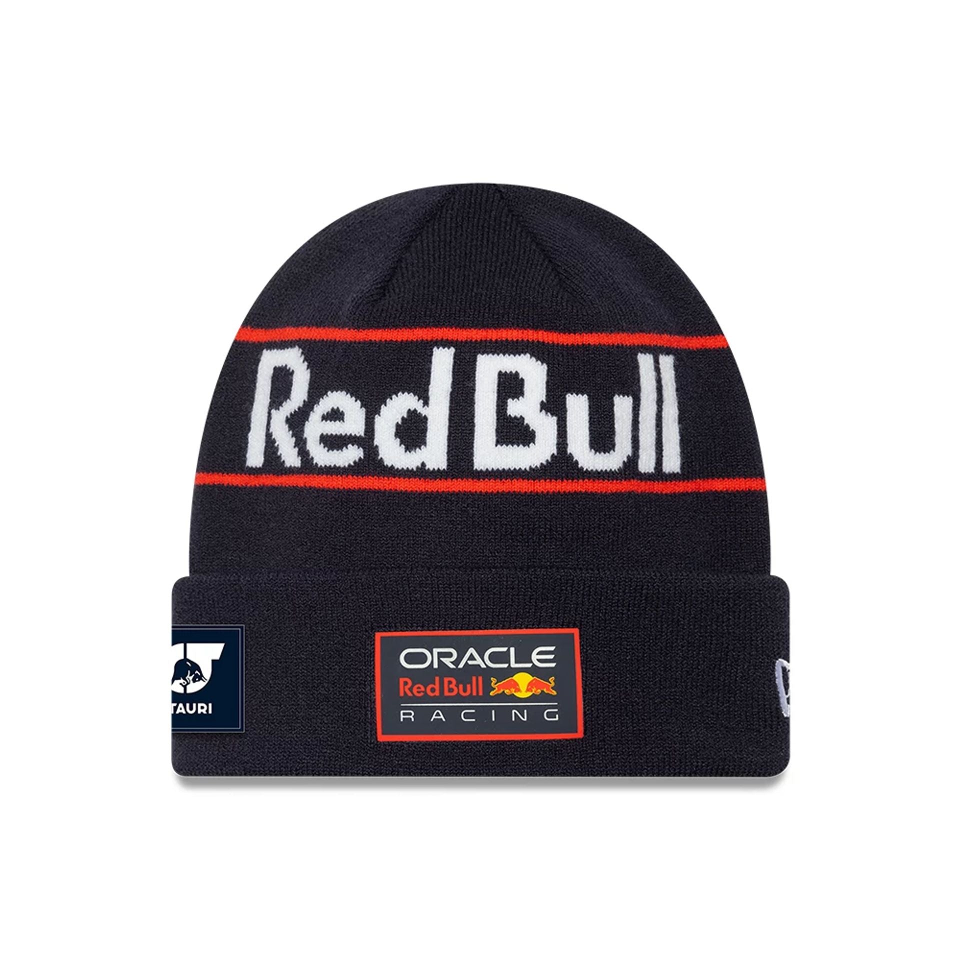 This is a Red Bull Racing Replica Max Verstappen Dark Blue Cuff Knit Beanie Hat 1