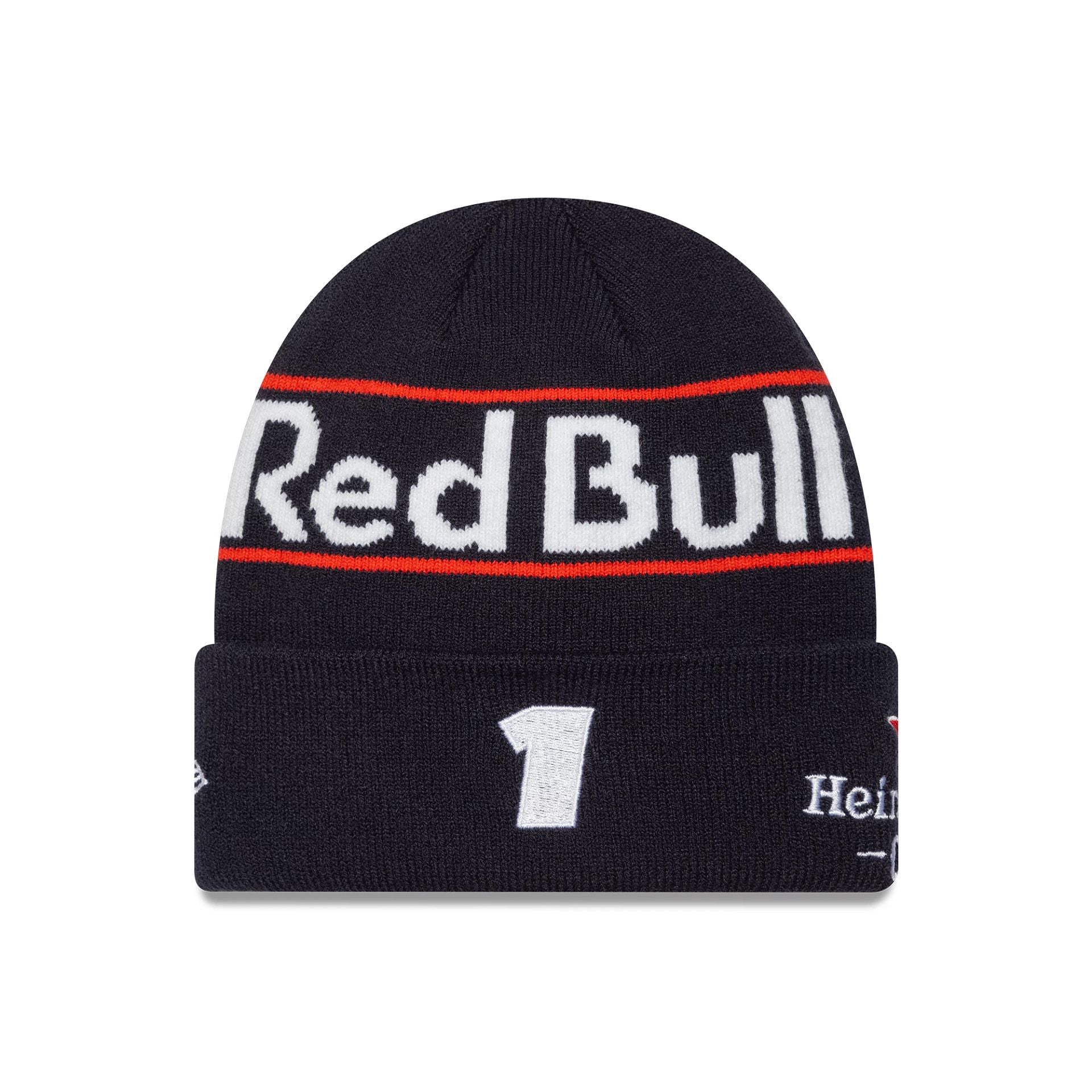 This is a Red Bull Racing Youth Replica Max Verstappen Dark Blue Cuff Knit Beanie Hat 2