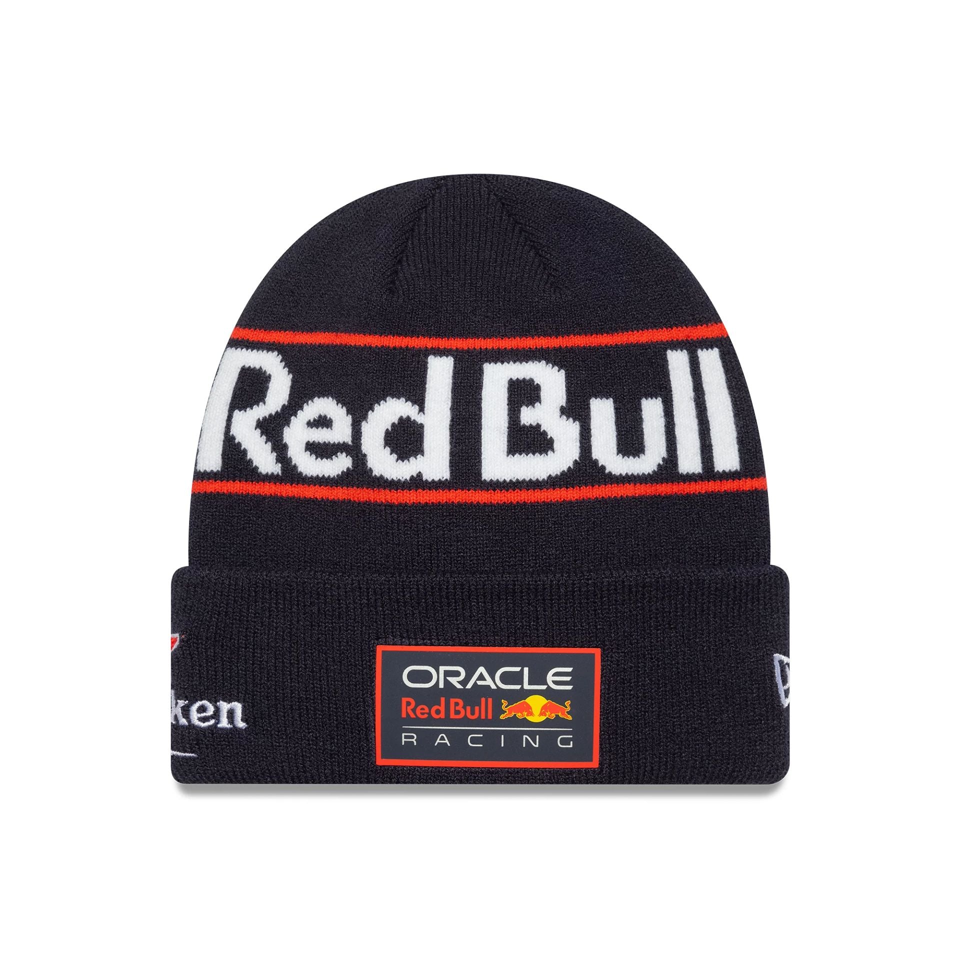 This is a Red Bull Racing Youth Replica Max Verstappen Dark Blue Cuff Knit Beanie Hat 1