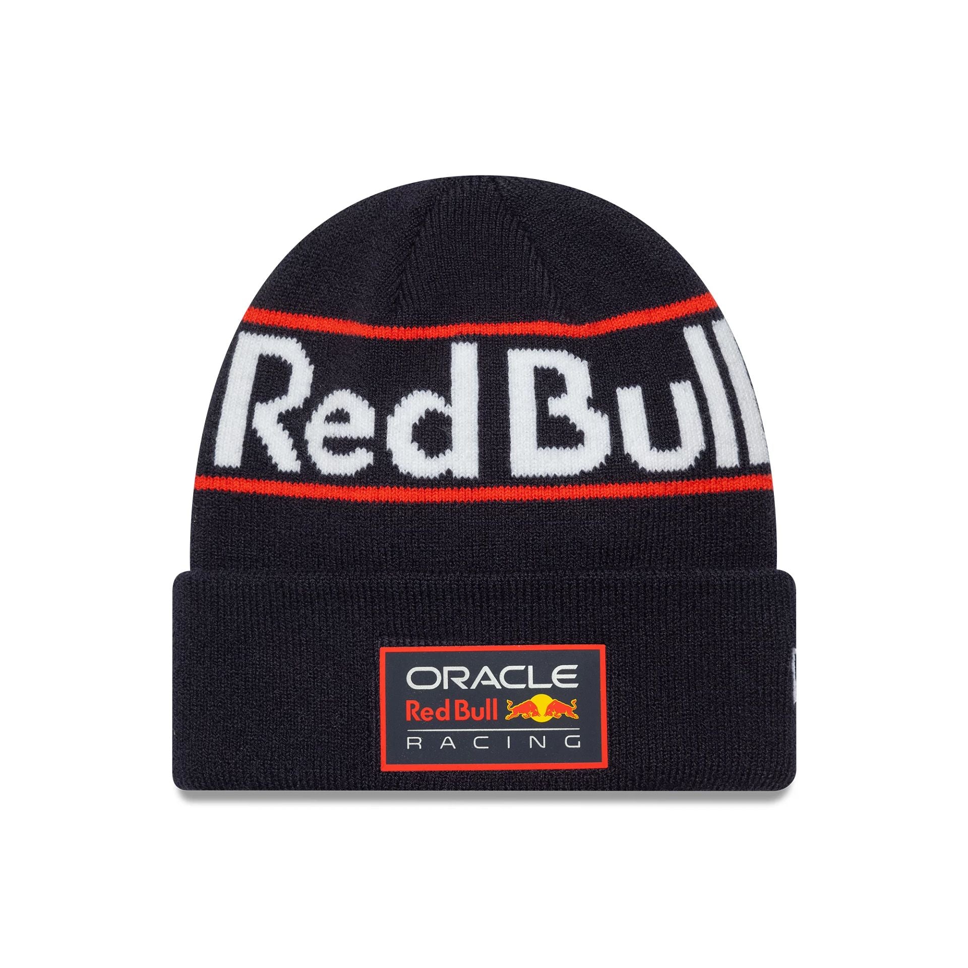 This is a Red Bull Racing Youth Team Dark Blue Cuff Knit Beanie Hat 1