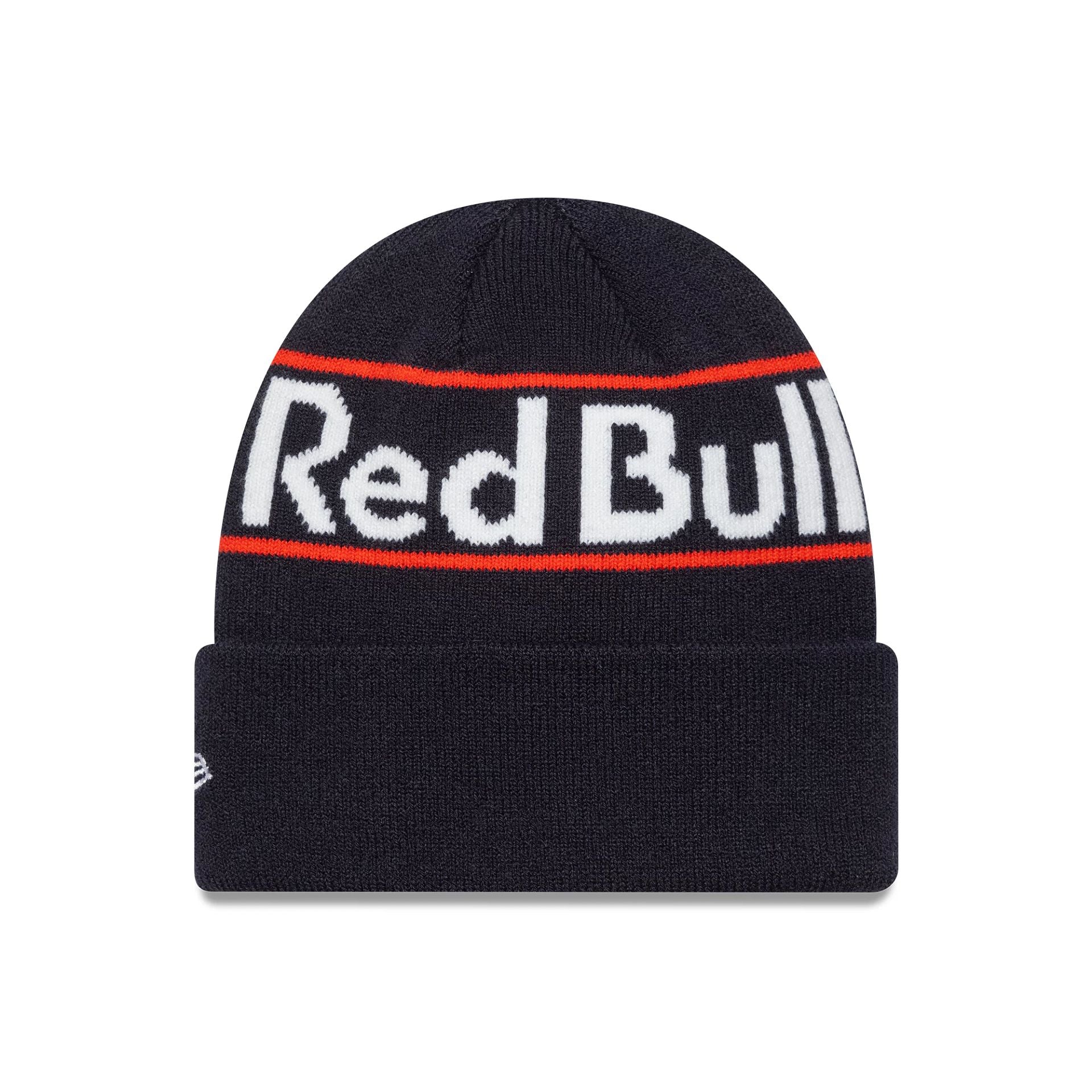 This is a Red Bull Racing Youth Team Dark Blue Cuff Knit Beanie Hat 2