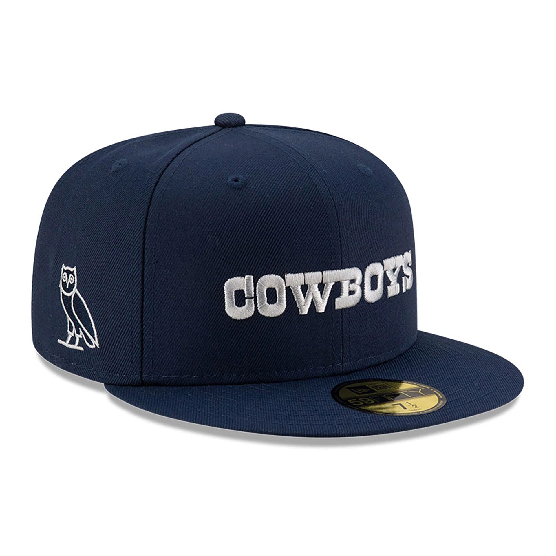 This is a Dallas Cowboys OVO x NFL Dark Blue 59FIFTY Fitted Cap 1