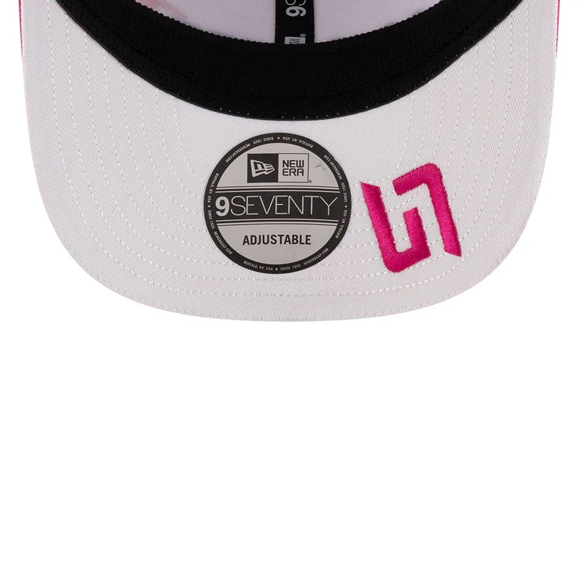 This is a McLaren Racing Lando Norris Replica Miami Race Special White 9SEVENTY Stretch Snap Adjustable Cap 2