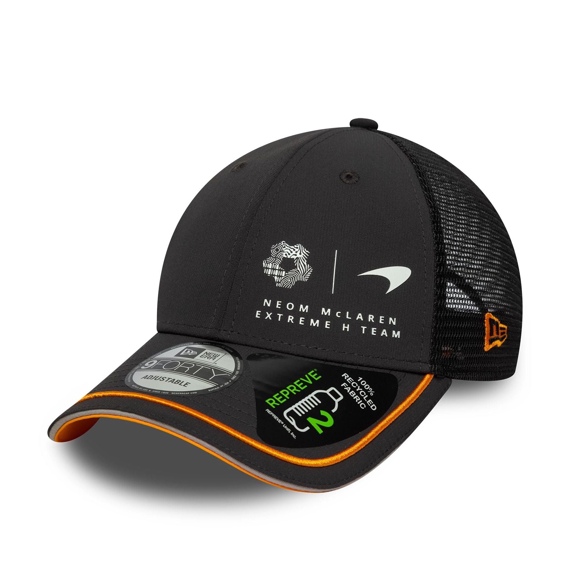 This is a Repreve® Replica Neom McLaren Extreme H Team Dark Grey 9FORTY Adjustable Cap 1