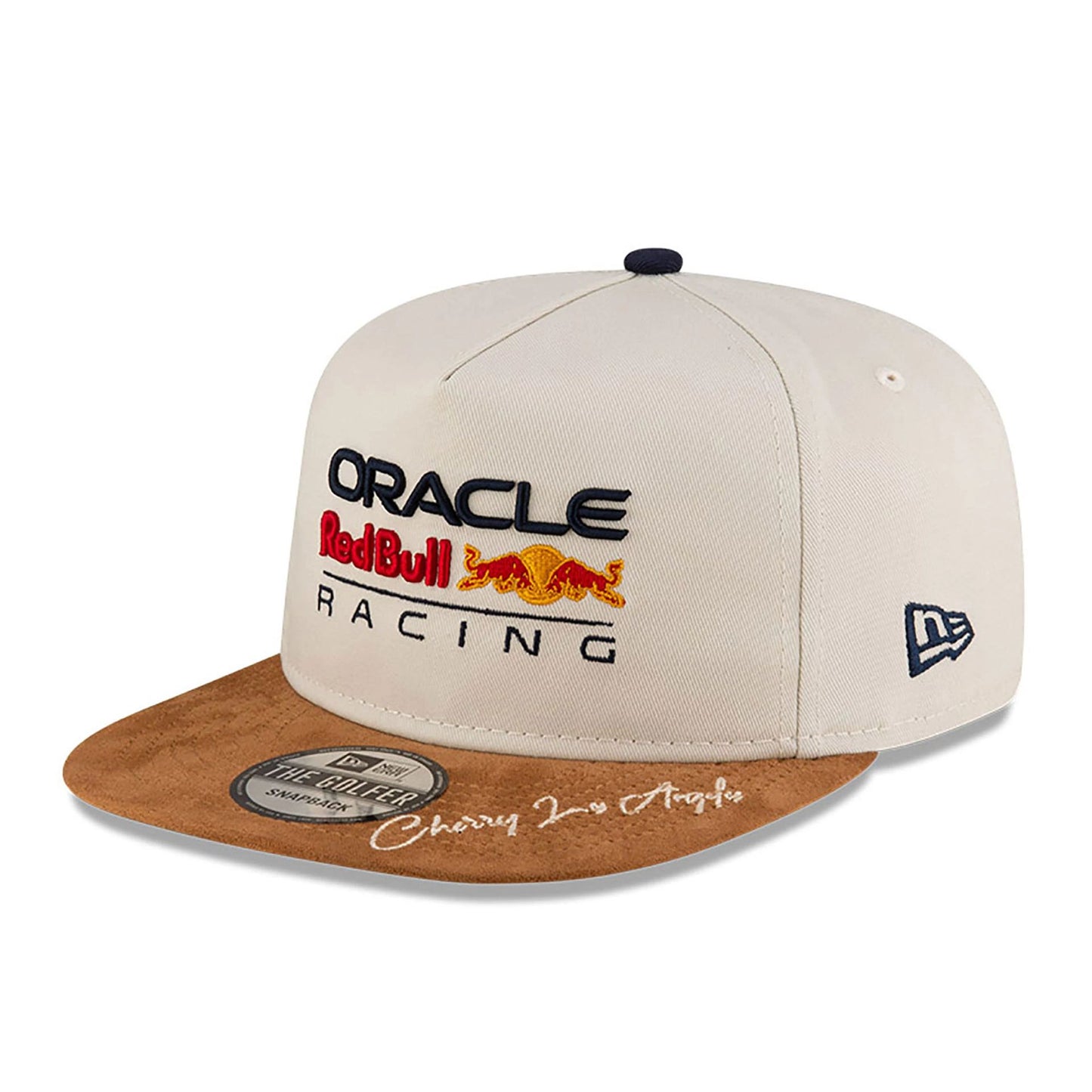 This is a Cherry LA x Red Bull Racing Light Beige Golfer Adjustable Cap 4