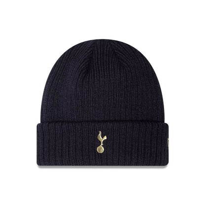 This is a Tottenham Hotspur FC Ribbed Navy Cuff Knit Beanie Hat 1