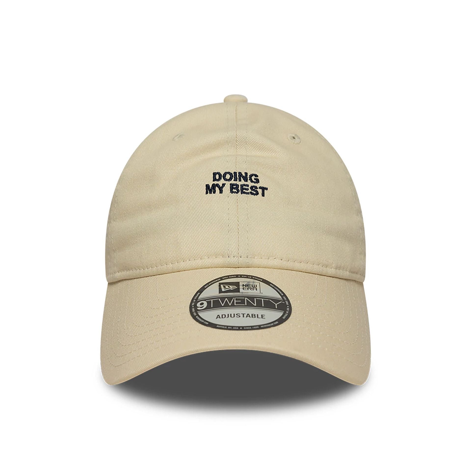 This is a New Era Doing My Best Slogan Light Beige 9TWENTY Adjustable Cap 2