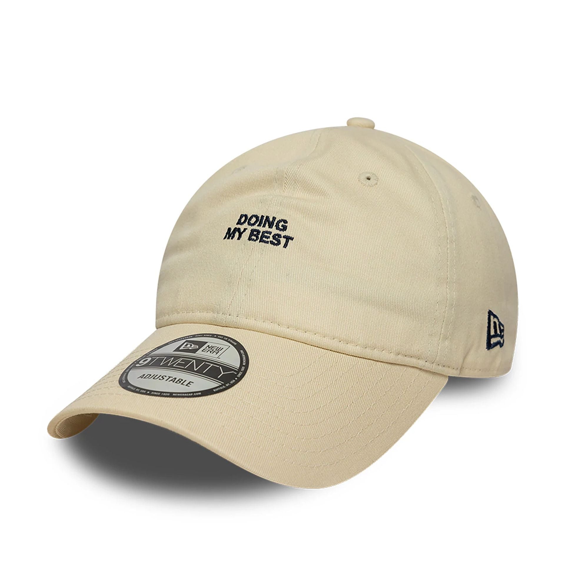 This is a New Era Doing My Best Slogan Light Beige 9TWENTY Adjustable Cap 1