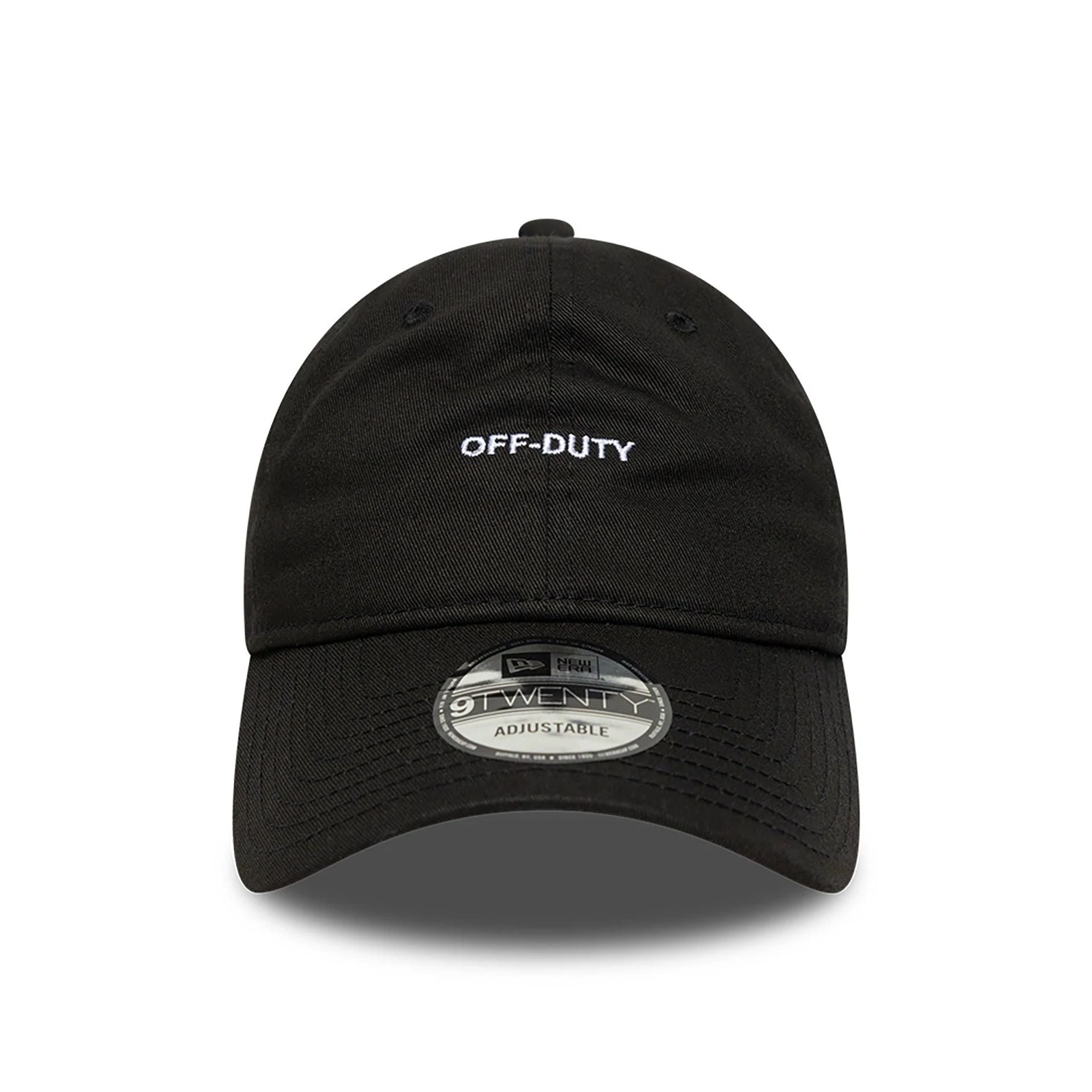 This is a New Era Off-Duty Slogan Black 9TWENTY Adjustable Cap 2