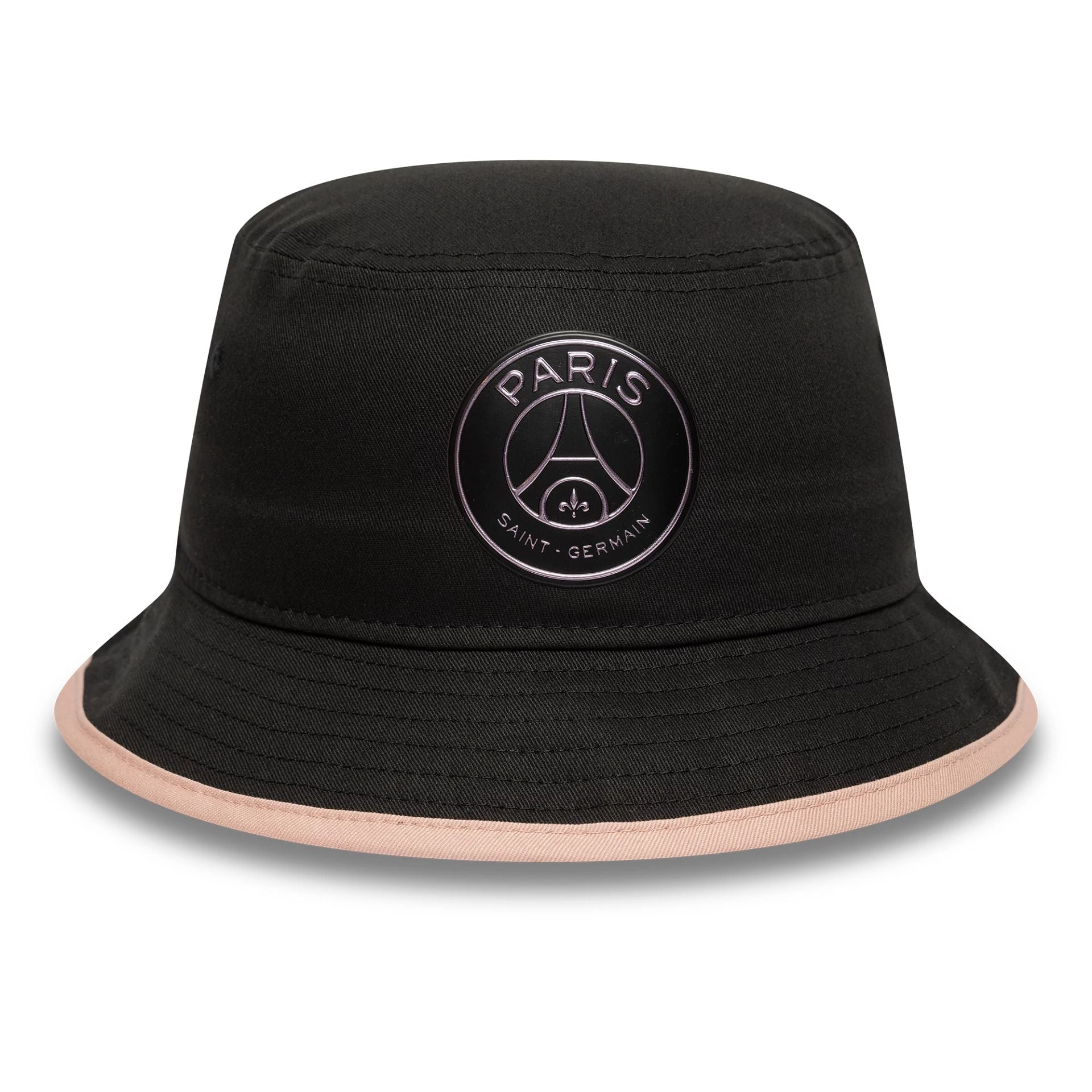 This is a Paris Saint-Germain Contrast Tape Black Bucket Hat 2