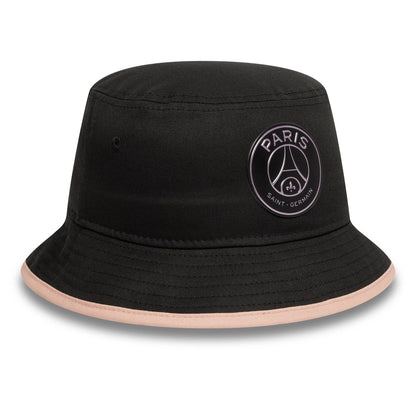 This is a Paris Saint-Germain Contrast Tape Black Bucket Hat 3