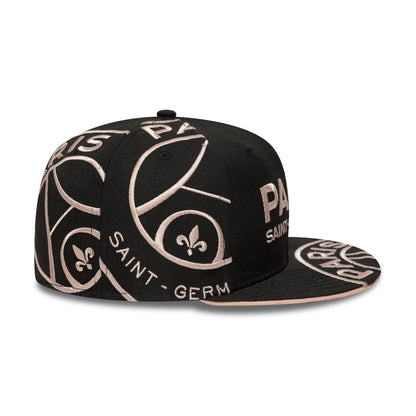 This is a Paris Saint-Germain All Over Print Black 59FIFTY Fitted Cap 6