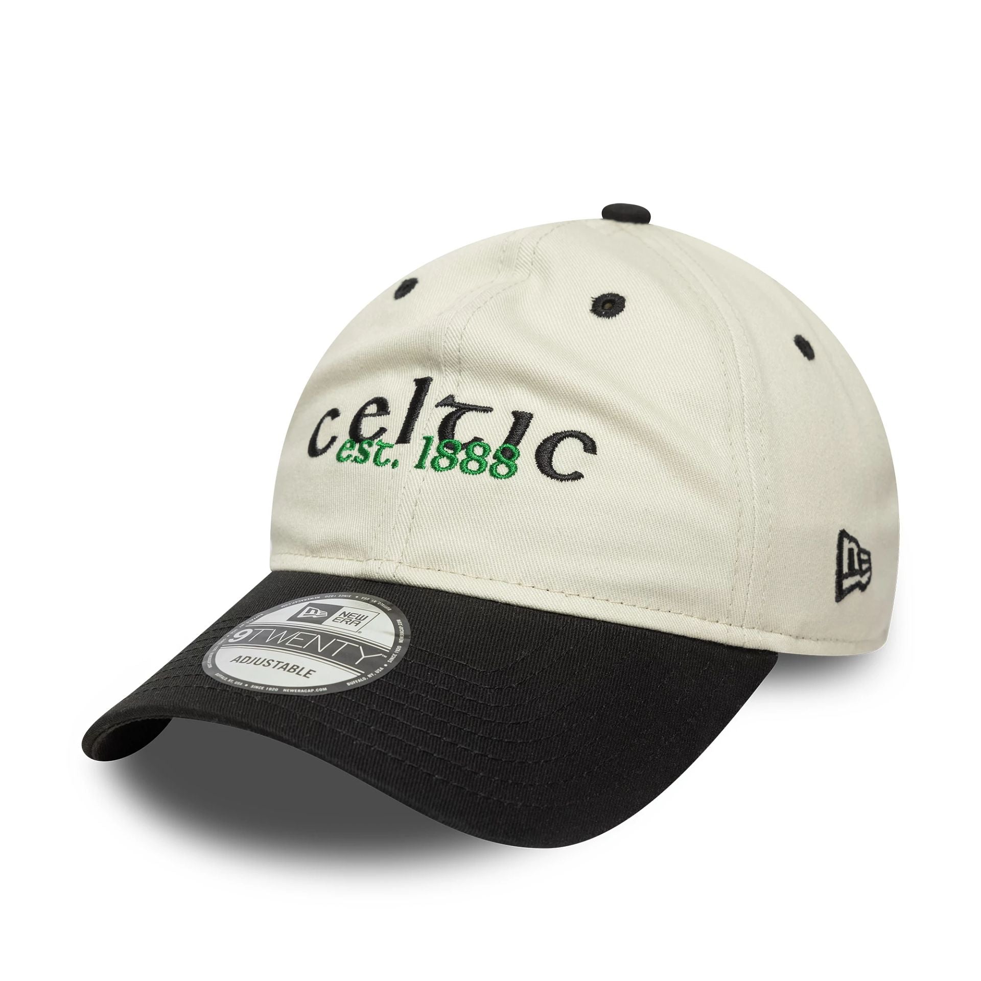 This is a Celtic FC Contrast Visor Cream 9TWENTY Adjustable Cap 1