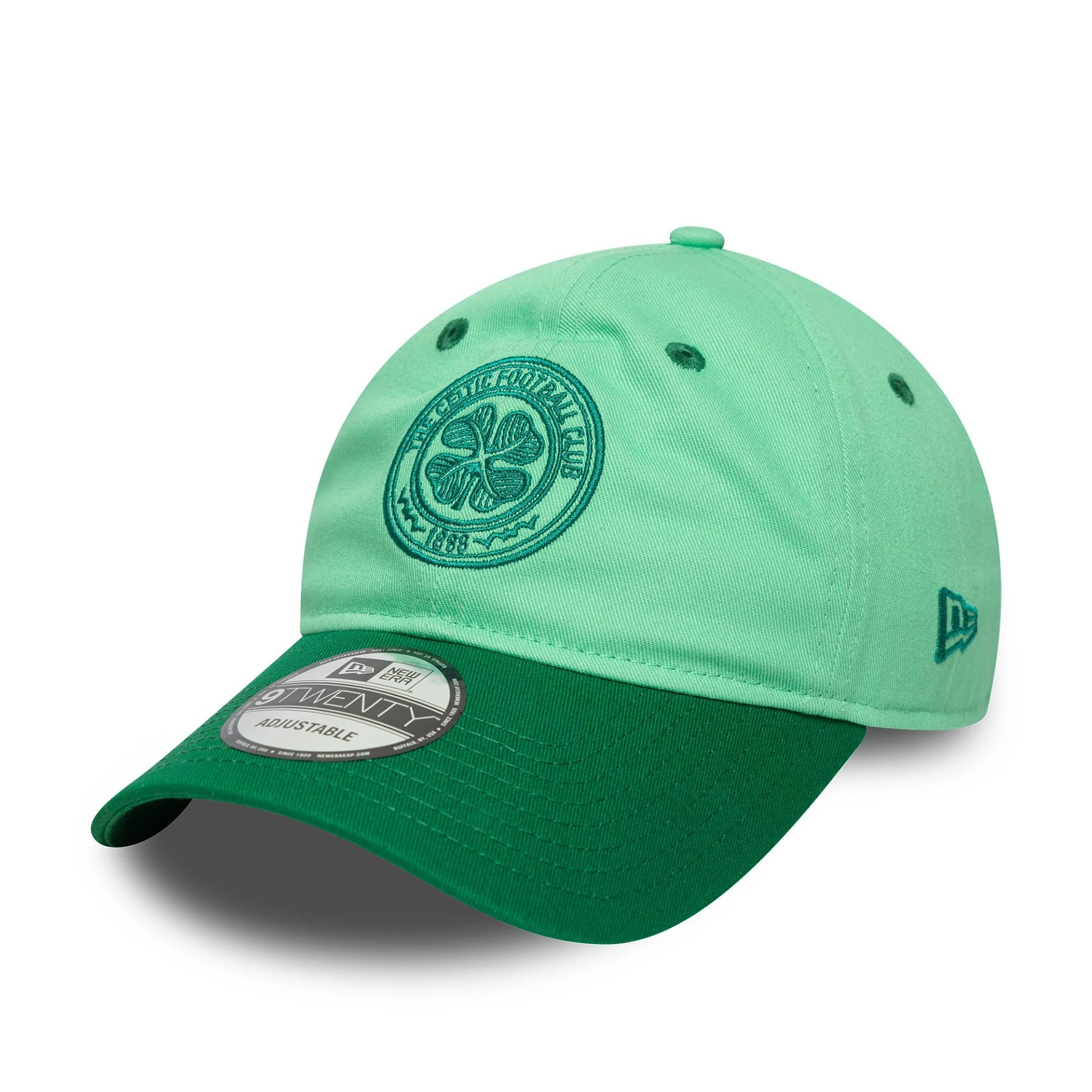 This is a Celtic FC Contrast Visor Pastel Green 9TWENTY Adjustable Cap 1