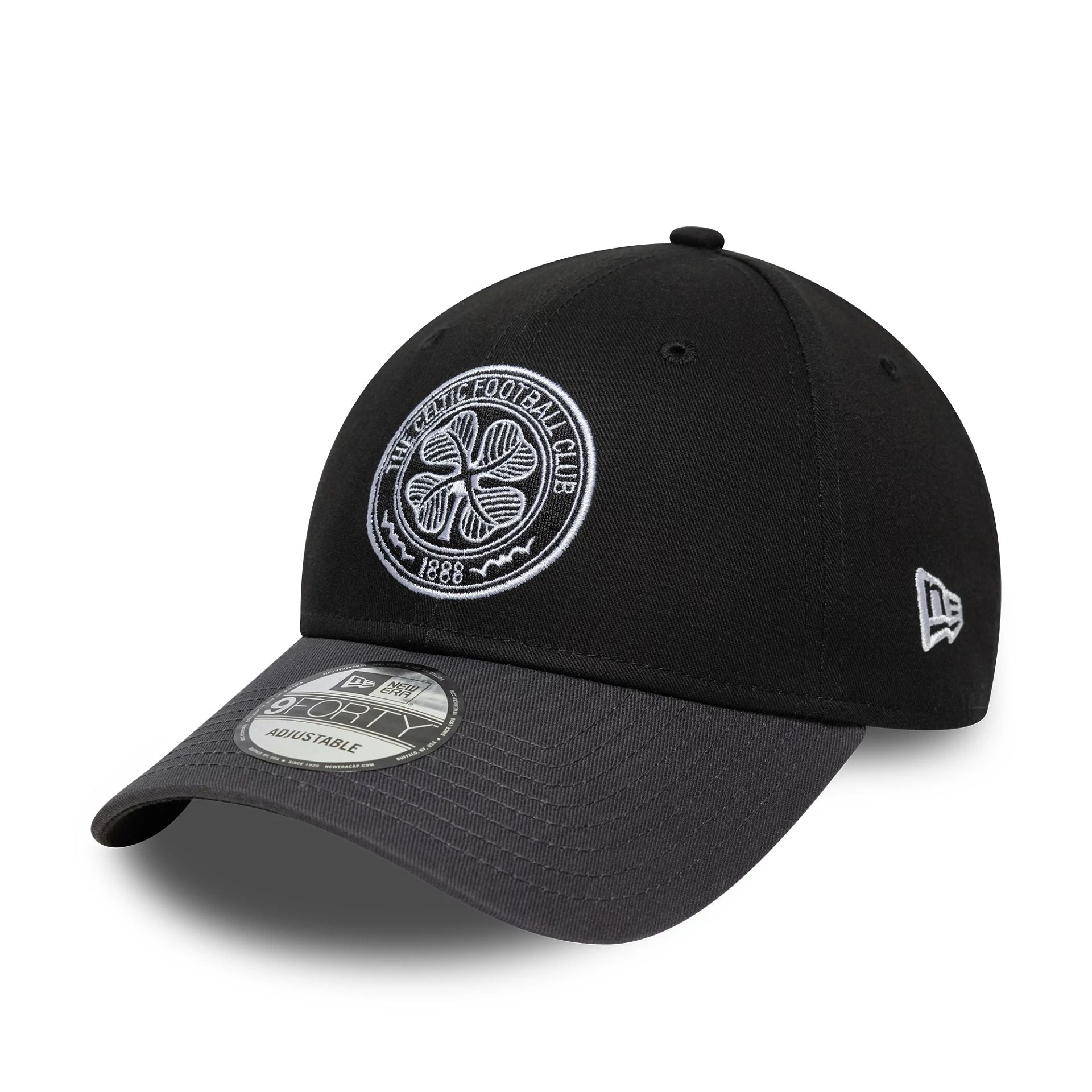 This is a Celtic FC Contrast Visor Black 9FORTY Adjustable Cap 1