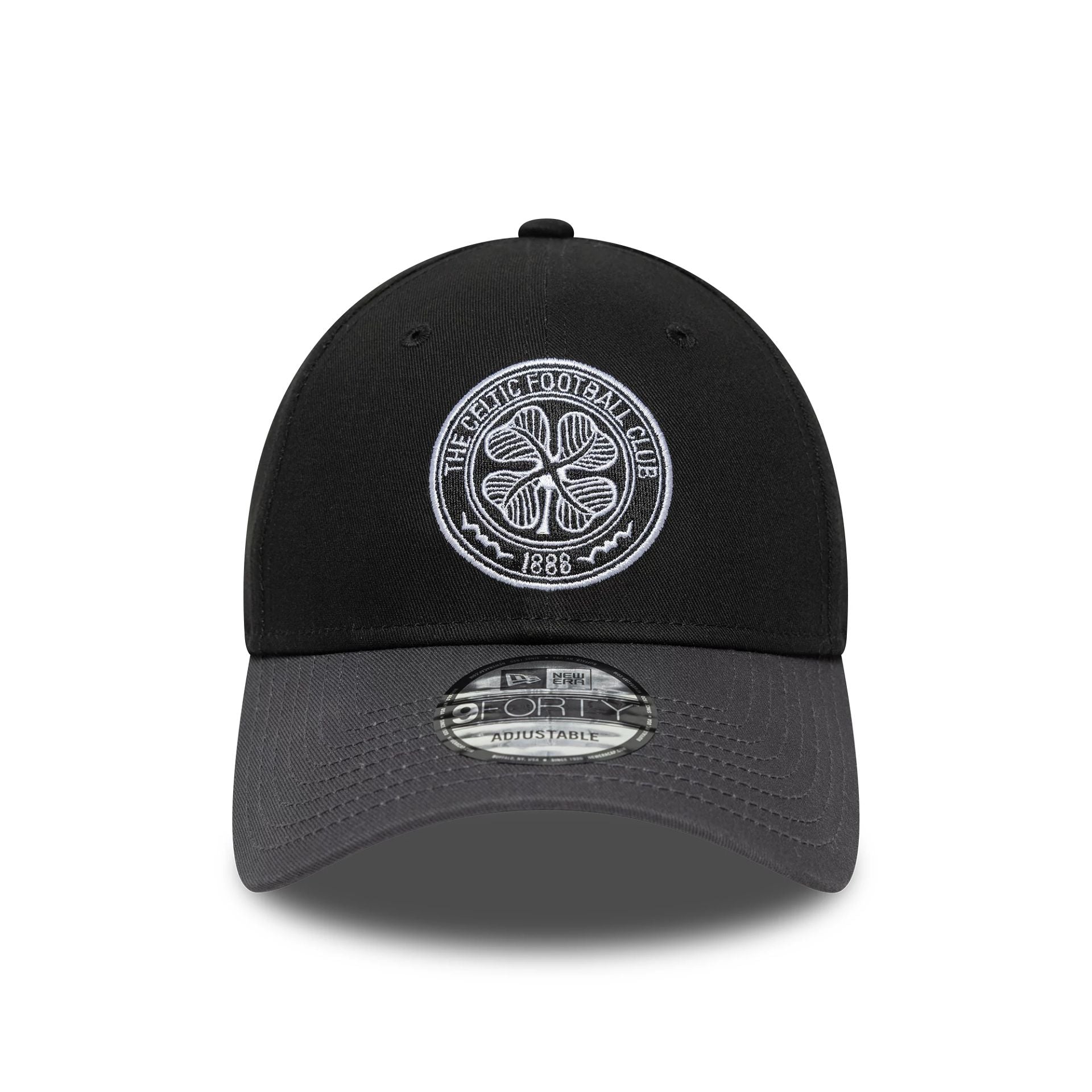 This is a Celtic FC Contrast Visor Black 9FORTY Adjustable Cap 2