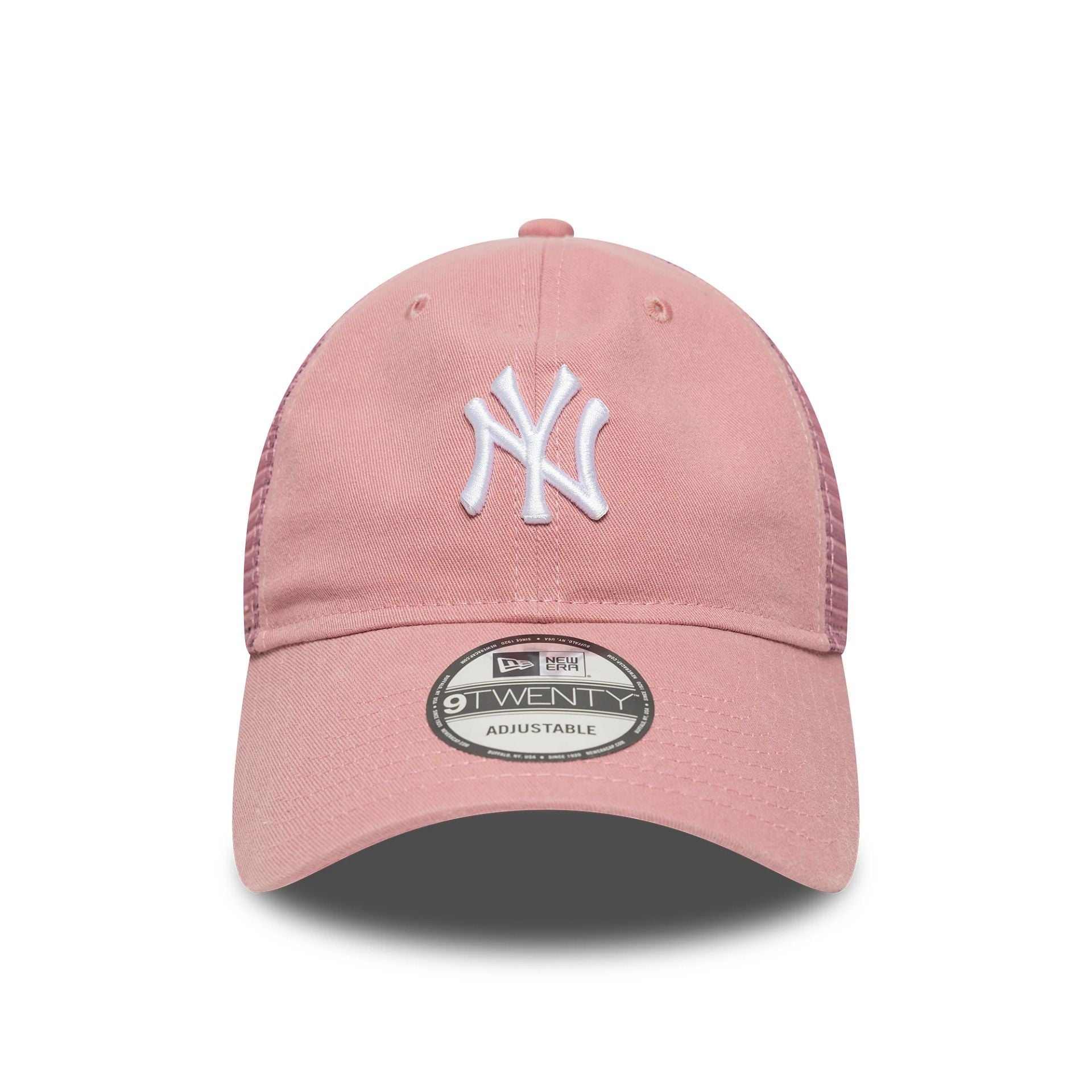 This is a New York Yankees MLB Colour Pack Dark Pink 9TWENTY Trucker Adjustable Cap 2