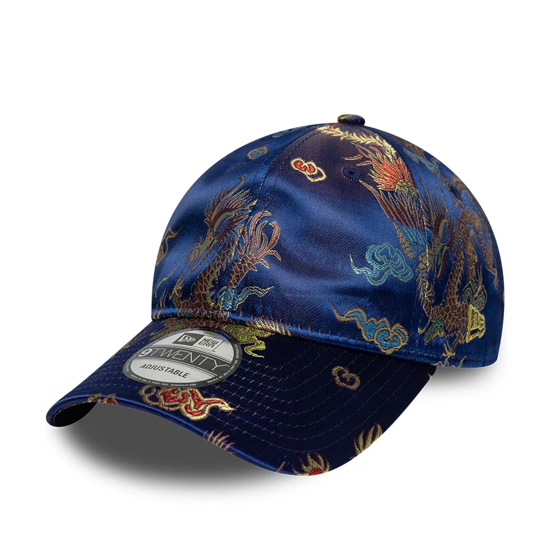 This is a New Era Brocade Navy 9TWENTY Adjustable Cap 1