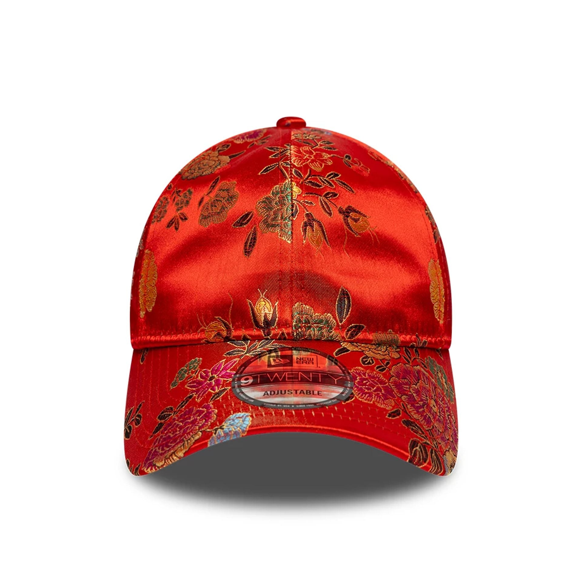 This is a New Era Brocade Red 9TWENTY Adjustable Cap 3