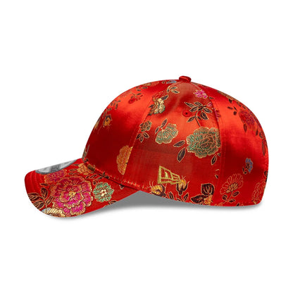 This is a New Era Brocade Red 9TWENTY Adjustable Cap 6