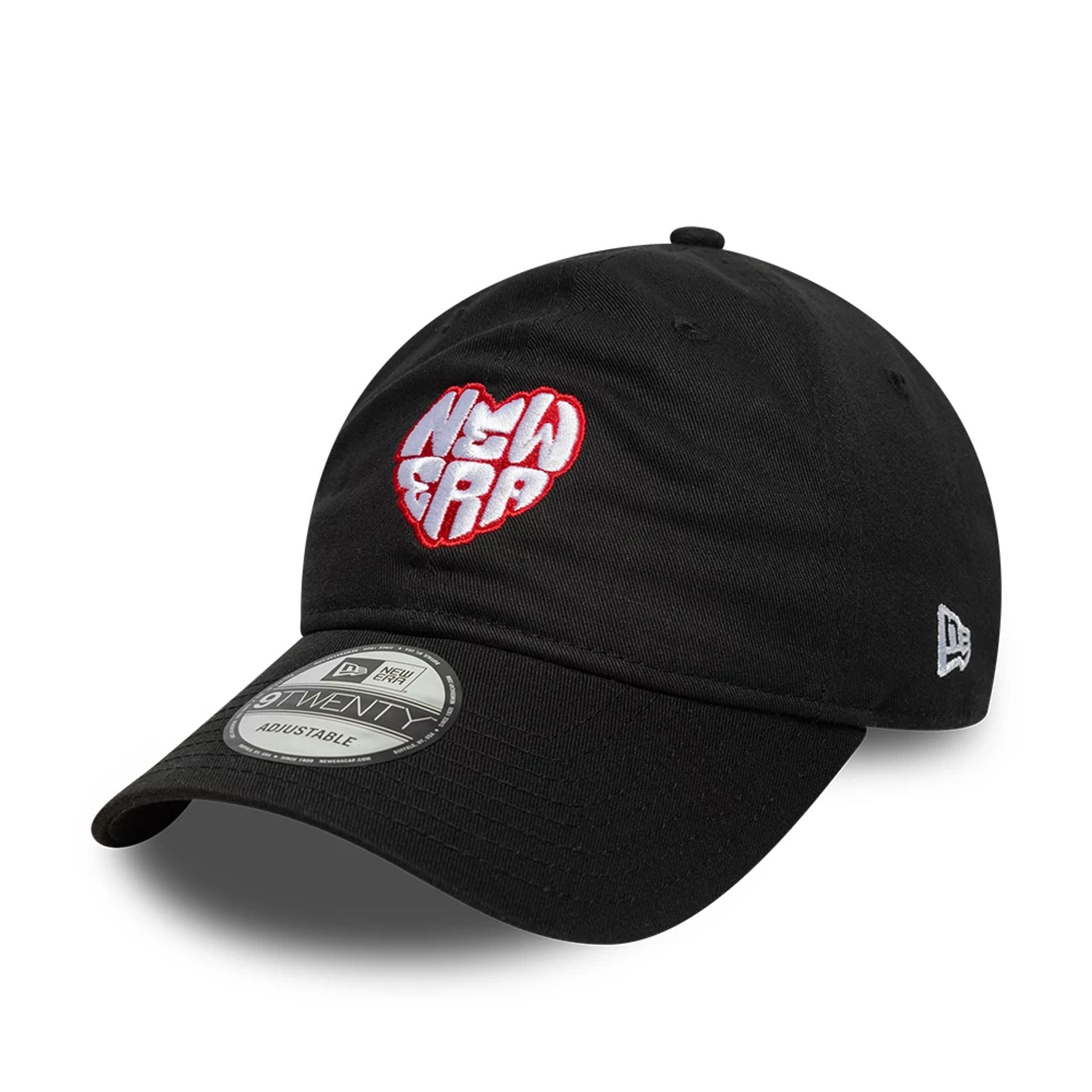 This is a New Era Heart Black 9TWENTY Adjustable Cap 1