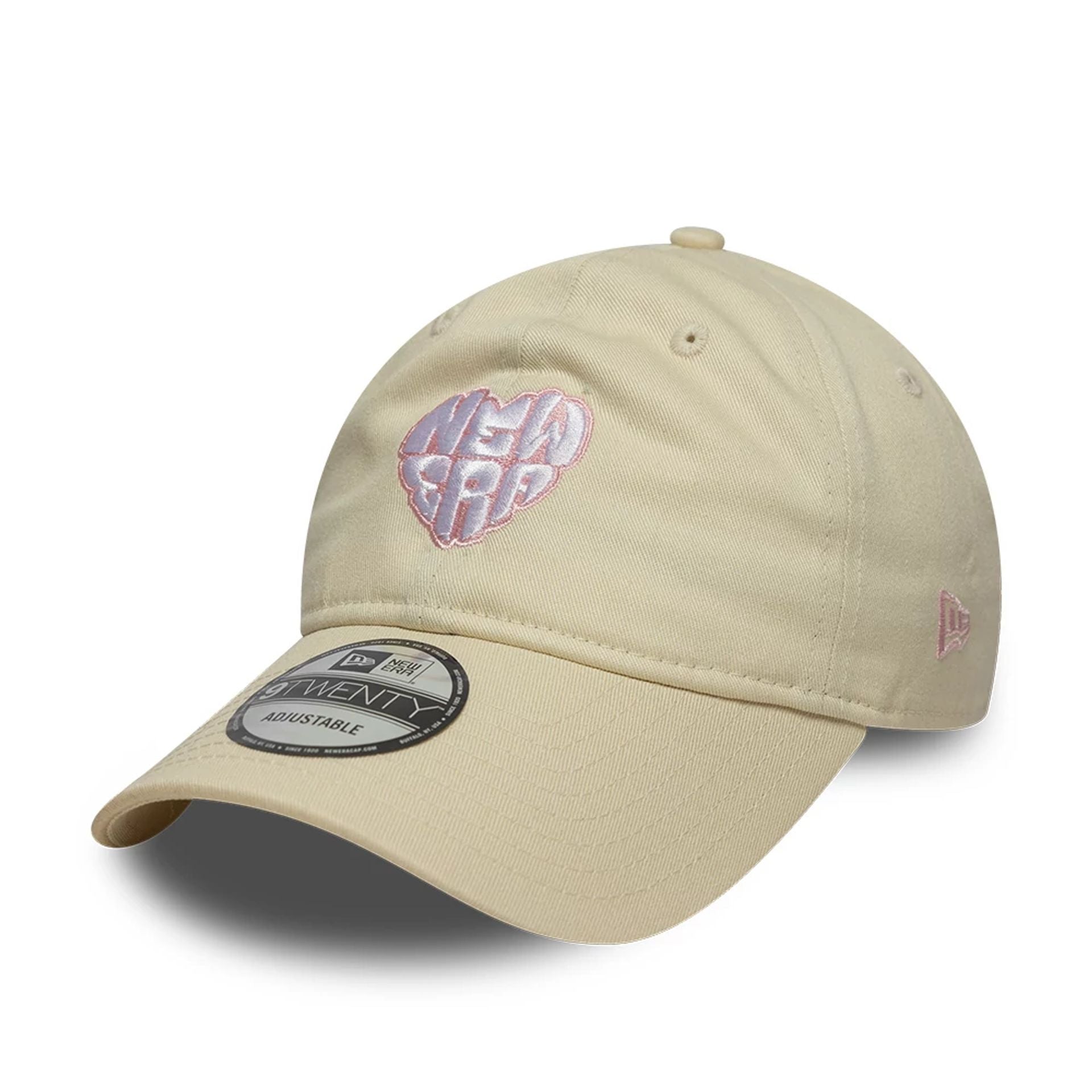 This is a New Era Heart Cream 9TWENTY Adjustable Cap 1