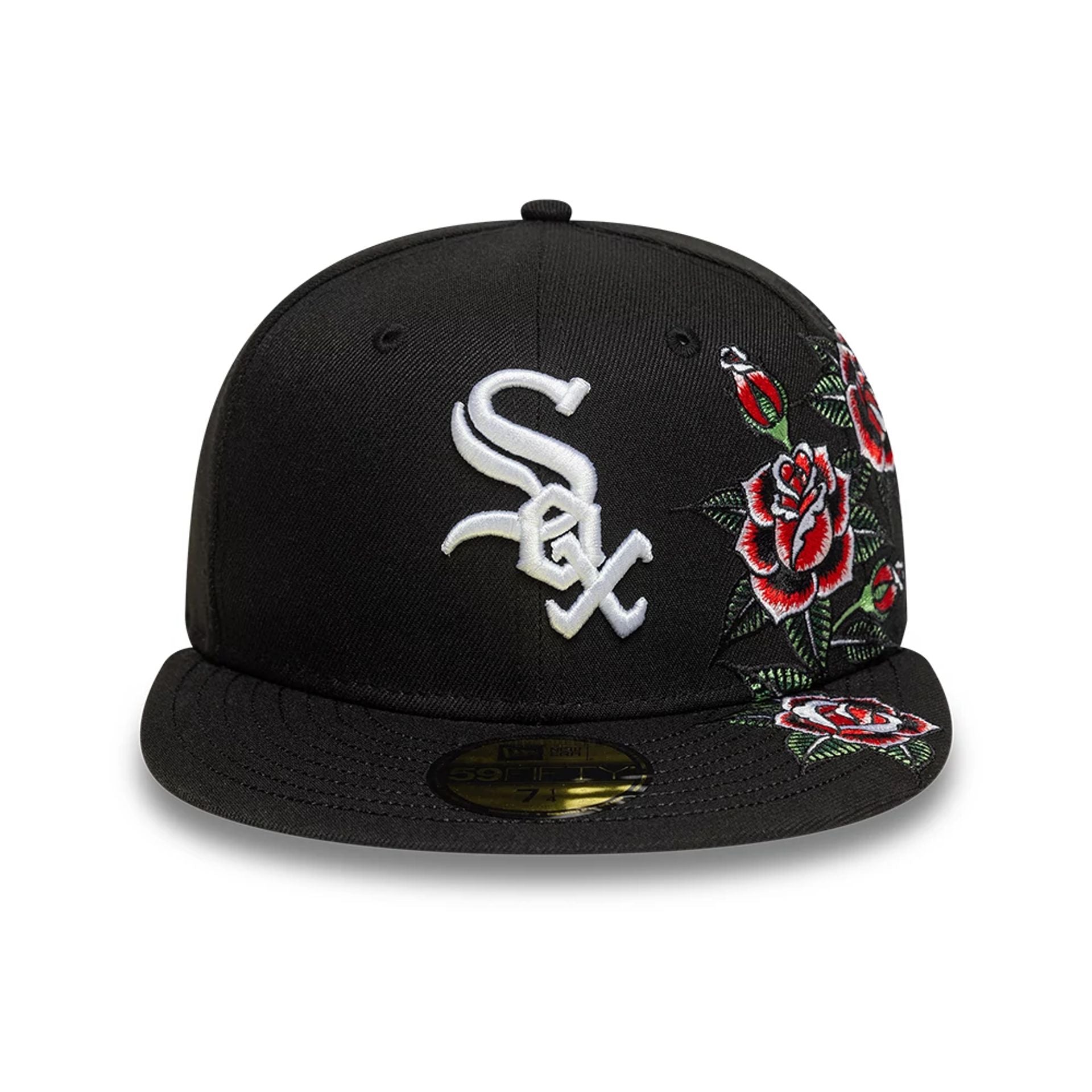 This is a Chicago White Sox MLB Floral Black 59FIFTY Fitted Cap 2