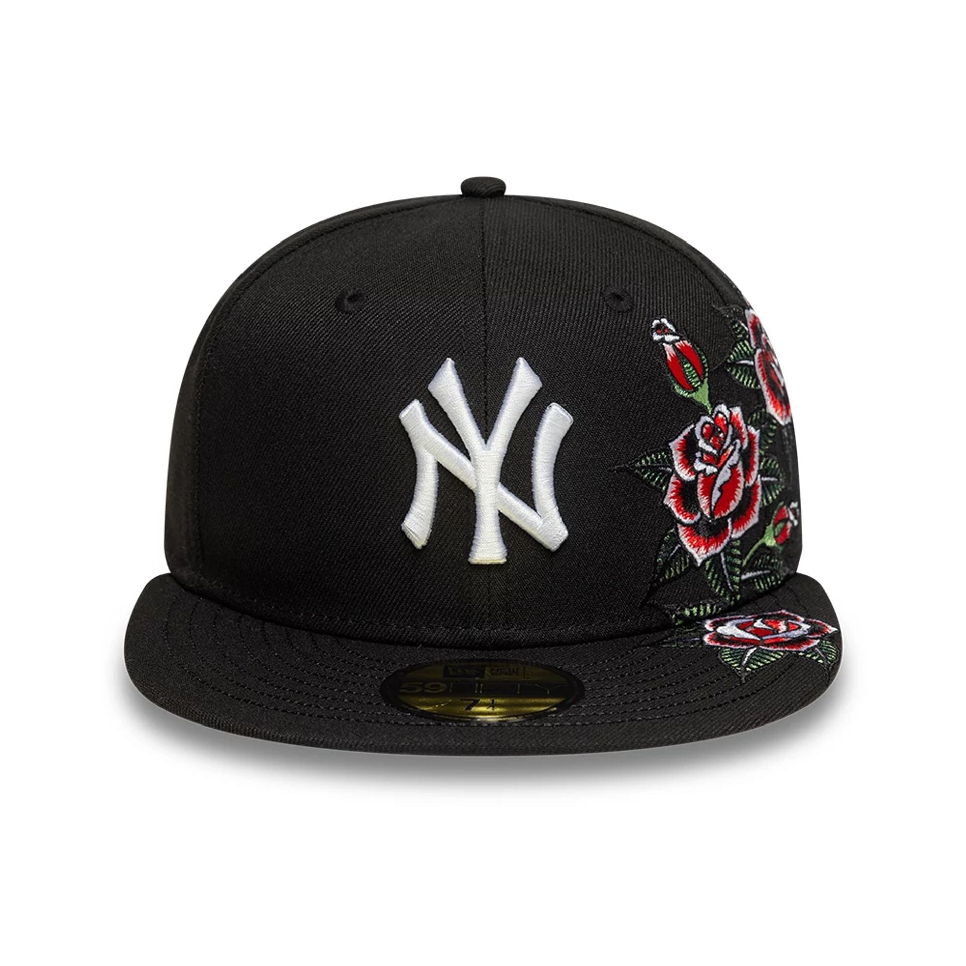 This is a New York Yankees MLB Floral Black 59FIFTY Fitted Cap 2